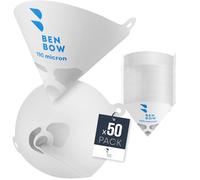 BenBow Paint strainer 190µ x 50 pieces - disposable paper filter with nylon mesh - for filtering paints and lacquers from contamination…