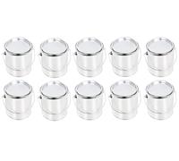 BenBow Tinplate Bucket 0.59 gal (2.7 L) with press-in lid - airtight, opaque, empty, round - storage container with metal handle - 10 pieces