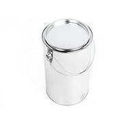 BenBow Tinplate Bucket 1.10 gal (5 L) with press-in lid - airtight, opaque, empty, round - storage container with metal handle - 1 piece