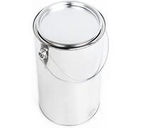 BenBow Tinplate Bucket 1.10 gal (5 L) with press-in lid - airtight, opaque, empty, round - storage container with metal handle - 4 pieces