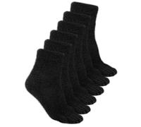 Bencailor 3 Pairs Women Fuzzy Toe Socks Womens Soft Fuzzy Plush Warm Fluffy Winter Home Slipper Socks for Women Men, Size 5-9, Black, 4-8 UK