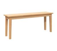 Bench 110 cm Solid Wood Rubber Tree with Padding, Dining Room Seating, Kitchen Bench with Wooden Feet, Modern Design for Hallway, Dining Room and Wardrobe, Robust and Comfortable