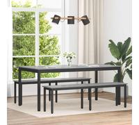 Bench 160x35x45cm Grey Sonoma Engineered Wood Metal Legs Modern Dining Seatings