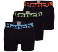 Bench 3 Pack Mens Designer Black Boxers Underwear Under pants Trunks Gift Box Black XXL