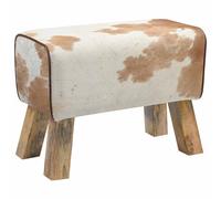 Bench 60 x 30 x 45 cm Real Leather Entryway Indoor Hallway Seater Dining vidaXL