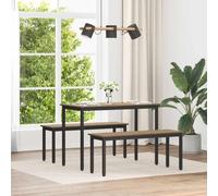 Bench Artisan oak 110 x 35 x 45 cm Engineered wood top Metal legs Modern Sturdy