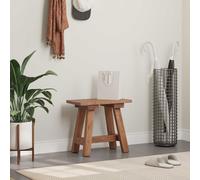 Bench Backless Natural Mahogany Solid Wood 50.5x25x47.5cm Rustic Entry Seat Hall