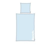 Bench Bedding Set, Cotton, Light Blue/White, 80 x 80 cm, 155 x 220 cm