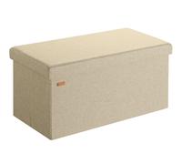 Bench Beige 76x38x38cm MDF foldable