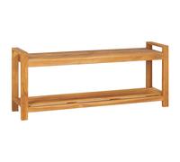 vidaXL Solid Teak Wood Bench Outdoor Indoor Garden Hallway Living Room Hall