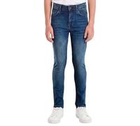 Bench Boys Carson Slim Fit Jeans - Childrens Skinny Stretch Denim Pants with Adjustable Inner Waistband, Classic 5-Pocket Dark Wash Trousers for Kids & Teens, Sizes 7-16 Years