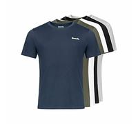 Bench Boys Oliver Everyday T-Shirt Multipack, Assorted Plain Colours, 100% Cotton, 5 Pack, Crew Neck Classic Fit Short Sleeve Tee, Perfect for Everyday, 9-10 Years