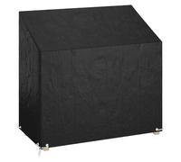 Bench Cover Black PE 130x70x70/88cm Water UV Resist Locking Rope &8 Eyelets