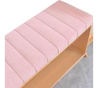 Bench Cushion 120cm/150cm/80cm/90cm X 40cm/30cm, Indoor Window Seat Cushion, Bench Seat Cushion With Zipper, Rectangle Bench Seat Pad for Bay Windows, Garden Patio,Pink,80x50x4cm