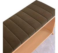 Bench Cushion 120cm/150cm/80cm/90cm X 40cm/30cm, Indoor Window Seat Cushion, Bench Seat Cushion With Zipper, Rectangle Bench Seat Pad for Bay Windows, Garden Patio,Coffee,90x45x4cm