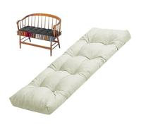 Bench Cushion Indoor/Outdoor,Linen Window Seat Cushion,Rectangle Bench Seat Pad for Garden Furniture Entryway Kitchen Dining Thick Chair Cushions with Non-Slip Backing,Beige,130x30x8cm