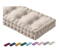 Bench Cushion Indoor Velvet 10cm Thick, Window Seat Cushiontufted Swing/Piano Bench Pad Cushion, Chair Cushions For Deck Chair Dining Seats Kitchen Chairs Sofa(Beige,110x45x10cm)