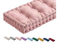 Bench Cushion Indoor Velvet 120cm 150cm 80cm 100cm 90x30 10cm Thick Bay Window Seat Cushiontufted Swing/Piano Bench Pad Cushion for Kitchen Chairs Dining Sofa Benches,Pink,90x40x10cm