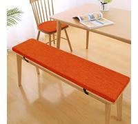 Bench Cushion Outdoor Indoor, Bench Seat Pad Cushion, Washable Bench Cushion for Garden Furniture, Removable Cover Anti-Slip Furniture Cushions, Esstisch,Orange red, 140x45x5cm