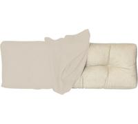Bench Cushion Pad Covers Outdoor/Indoor with zip 2/3 seater Seat Cushion Replacement Cover 120x40 110x40 140x45 150x50 Non-Slip Bottom for Bench Cushion Chair Bay Window Cushion(Beige,100x50x10cm Thic