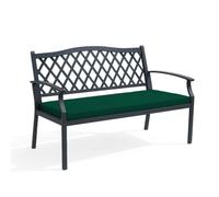 Bench Cushion Pad Outdoor Garden Furniture 2 Seater 120x33x5cm High Density Thick Seat Foam - Water-Resistant for Window Patio Kitchen Rattan Sofa Swing Dining Room (Green, 120x33x5 cm)