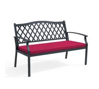 Bench Cushion Pad Outdoor Garden Furniture 2 Seater 120x33x5cm High Density Thick Seat Foam - Water-Resistant for Window Patio Kitchen Rattan Sofa Swing Dining Room (Fuchsia, 120x33x5 cm)