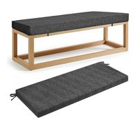 Bench Cushion Seat Pad Replacement Cushion Sponge Outdoor Linen Bench Cushion 5cm Thick with Removable Washable Cover for Swings and Windowsills,dark brown