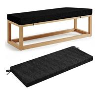 Bench Cushion Seat Pad Replacement Cushion Sponge Outdoor Linen Bench Cushion 5cm Thick with Removable Washable Cover for Swings and Windowsills,dark brown