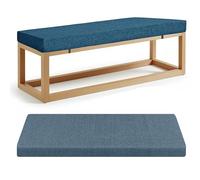 Bench Cushion Seat Pad Replacement Cushion Sponge Outdoor Linen Bench Cushion 5cm Thick with Removable Washable Cover for Swings and Windowsills,dark brown