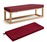 Bench Cushion Seat Pad Replacement Cushion Sponge Outdoor Linen Bench Cushion 5cm Thick with Removable Washable Cover for Swings and Windowsills,dark brown