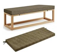 Bench Cushion Seat Pad Replacement Cushion Sponge Outdoor Linen Bench Cushion 5cm Thick with Removable Washable Cover for Swings and Windowsills,dark brown