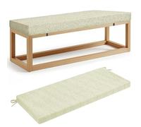 Bench Cushion Seat Pad Replacement Cushion Sponge Outdoor Linen Bench Cushion 5cm Thick with Removable Washable Cover for Swings and Windowsills,dark brown