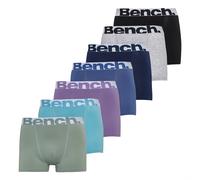 Bench Mens Darragh Seven Pack Boxers Black/Retro Blue/Navy/Dusted Grape/Grey Marl/Sage Green/Mid Blue S