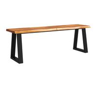 Vidaxl Bench With Live Edge 140 Cm Solid Wood Acacia Benches