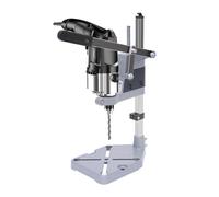 Bench Drill Press Stand, Power Drilling Stand Bench Clamp Drill Stand for Power Drills with a Collar Diameter of 38~42 mm, with Ergonomic Handle & Stroke Scale