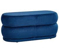 Upholstered Bench ELLENDALE Velvet Navy Blue