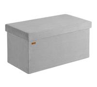Bench grey cord 76x38x38cm MDF foldable