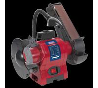 Sealey BG150BS Bench Grinder 150mm with 50mm Belt Sander & Work Li...