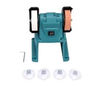 Bench Grinder, 5500R/Min Bench Polisher 150W Power Lithium Battery Bench Grinder Copper Motor Multi Purpose Grinding Machine for Sharpening, Deburring, Rust Removal
