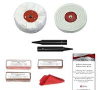 Bench Grinder Add-On Jewellery Polishing Buffing Kit Gold Silver Platinum Chrome Polishing 4” x ½” Wheels