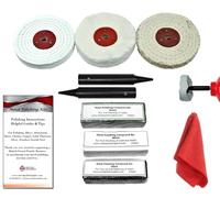 Bench Grinder Add-On Steel Stainless Steel Polishing Buffing Kit 4” x 1/2” Mops