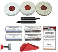Bench Grinder Aluminium Alloy Brass Copper Metal Polishing Add-On Kit 4” x ½” Wheels.