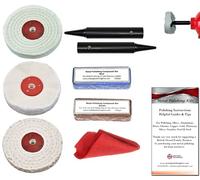 Bench Grinder Aluminium Alloy Brass Polishing Buffing Add-On Kit 4” x ½” Wheels