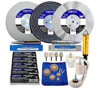 Bench Grinder Aluminium Alloy Brass Steel Metal Polishing Kit 24pc - 6" x 1"