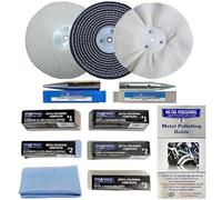 Bench Grinder Metal Polishing Kit Aluminium Alloy Brass Steel 11pc 6" x 1/2"