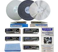 Bench Grinder Metal Polishing Kit Aluminium Alloy Brass Steel 11pc 8" x 1"