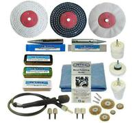 Bench Grinder Metal Polishing Kit Steel & Stainless Steel 22pc 4" x 1" Pro-Max