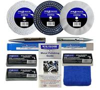 Bench Grinder Metal Polishing Kit Steel & Stainless Steel 9pc 4" x 1/2" Pro-Max