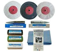 Bench Grinder Metal Polishing Kit Steel & Stainless Steel 9pc 4" x 1" Pro-Max