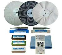 Bench Grinder Metal Polishing Kit Steel & Stainless Steel 9pc 6" x 1/2" Pro-Max